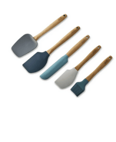 Thyme & Table 5-Piece Silicone Kitchen Utensil Set with Beechwood Handles