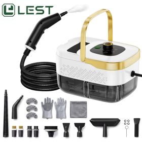 LEST Handheld Steam Cleaner 1500W With 22-Piece Accessory Kit, 15-Second Fast Heat-Up, 4 Bar High-Pressure, 1.25L Large Tank, Chemical-Free Steam (Option: White)
