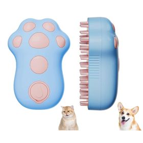 (Blue)Steamy Cat Brush,Self Cleaning Steam Cat Brush,Electric Cat Steamer Brush For Massage Shedding Grooming Bath,Pet Hair Removal Comb, (Option: Default)