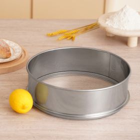 Flour Sieve Fine Mesh Stainless Steel 10 Mesh Flour Sifter For Baking Cake (Option: Natural)