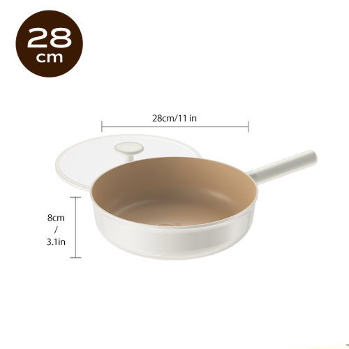 11 Inch Non Stick Deep Fryer With Glass Lid , Dishwasher Safe, Suitable For Gas And Induction Cooktops, Free PFOA,PFOS