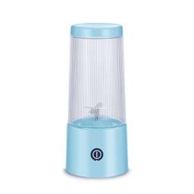 350Ml Portable Electric Juicer Blender 4 Blade Usb Mini Fruit Mixers Fruit Extractors For Juice Yogurt Smoothie Milkshake (Color: Blue)