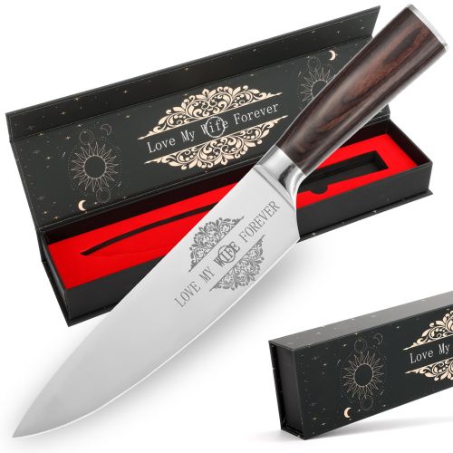 Gifts For Dad, Mom, Wife, Husband 8 Inch Chef Knife For Fathers Day Dad,Valentines Day, Mothers Day Gifts