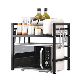 Multi-usage Stand with Metal Frame for Kitchen & Bedroom (Type: Baker Racks, Color: Black)