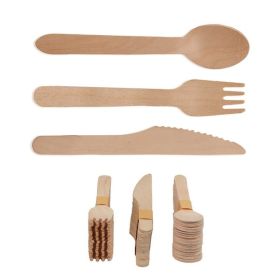 Kitchen Disposable Gadget Sets for Party Supplies (Type: Kitchen Utensils, Color: Wood)